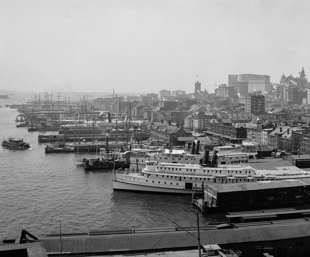 River front from the Brooklyn Bridge, New York, N.Y