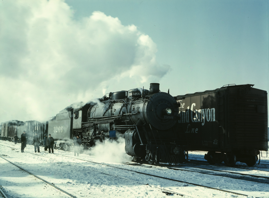 Santa Fe R.R. freight train about to leave for the West Coast from Corwith yard, Chicago, Ill