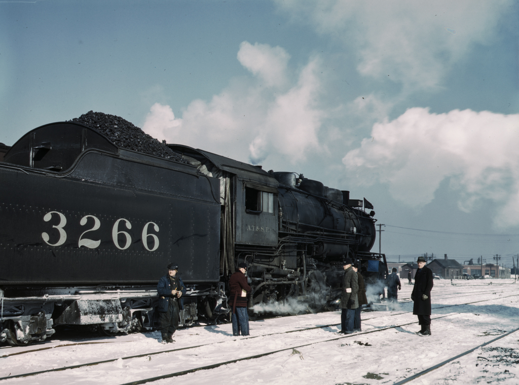 Santa Fe RR freight train about to leave for the West Coast from Corwith yard, Chicago, Ill., Santa Fe R.R. trip