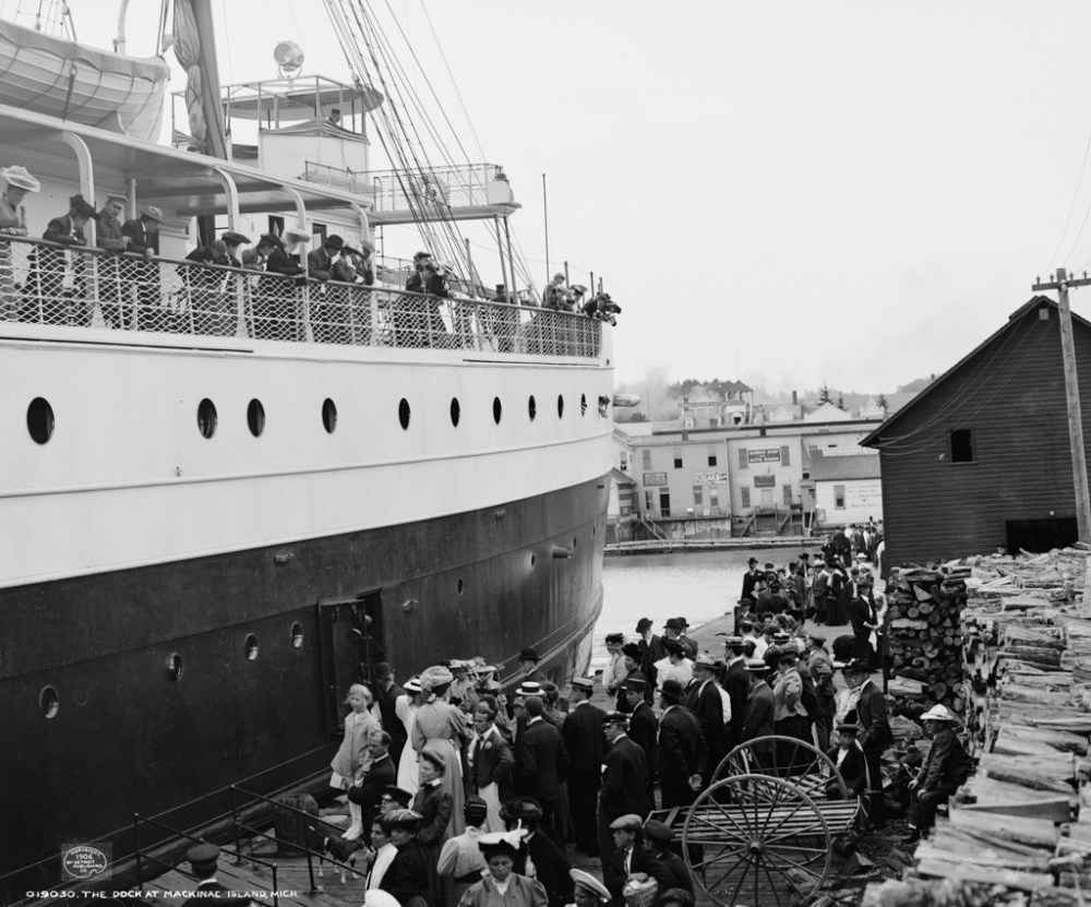 The Dock at Mackinac Island, Mich.-Edit