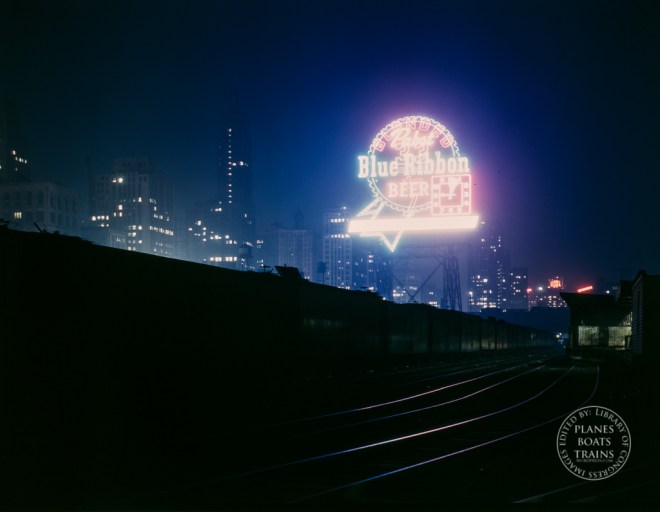 Illinois Central R.R., freight cars in South Water Street freight terminal, Chicago, Ill