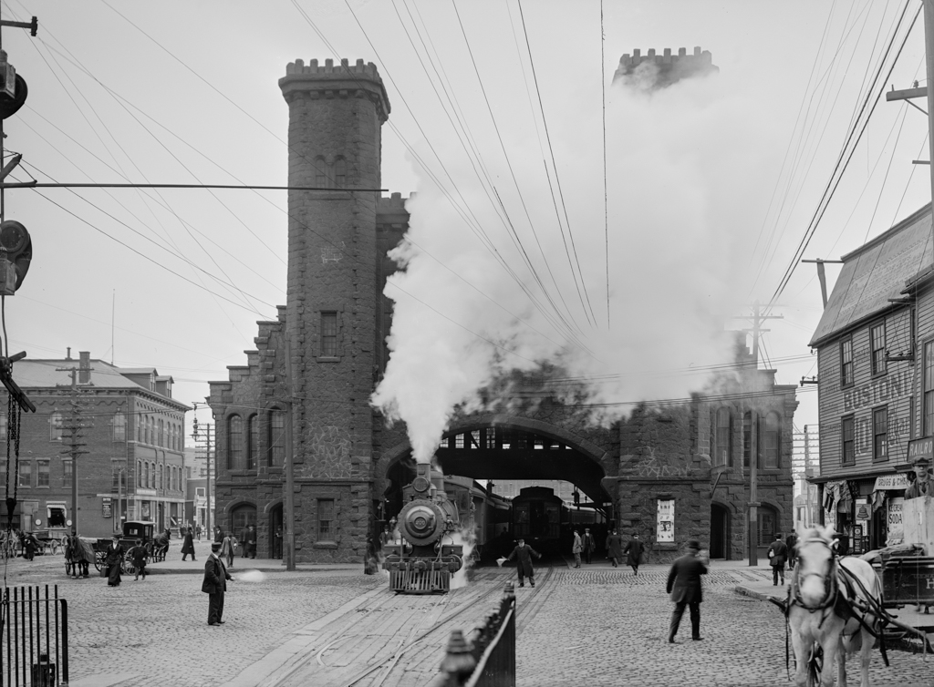 Boston and Maine Railroad depot, Riley Plaza, Salem, Mass-Edit